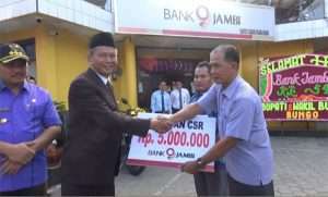 Dalam HUT KE-54 Bank 9 Jambi Kembali Salurkan CSR Untuk Pembangunan Masjid