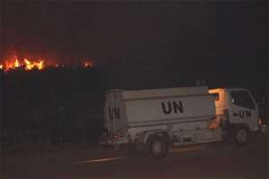 Satgas Kompi Zeni TNI Padamkan Kebakaran Lahan di Pedalaman Afrika