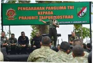 Perwira Tinggi TNI Terima Brevet Kehormatan Taipur