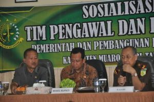 WAKIL BUPATI MUARO JAMBI HADIRI SOSIALISASI TP4D BERSAMA KEJAKSAAN DAN OPD MUARO JAMBI