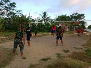 BEROLAHRAGA VOLI SEBAGAI SARANA  UNTUK MENJAGA  FISIK SATGAS TMMD TETAP PRIMA