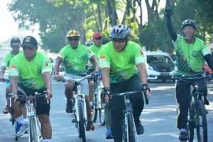 DANREM 081/DHIROTSAHA JAYA PIMPIN ACARA LAUNCHING BRAWIJAYA CYCLING CLUB DI KOTA MADIUN