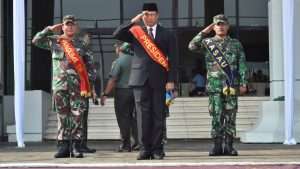 Panglima TNI Tinjau Geladi Bersih Upacara HUT Ke-73 TNI di Mabes TNI