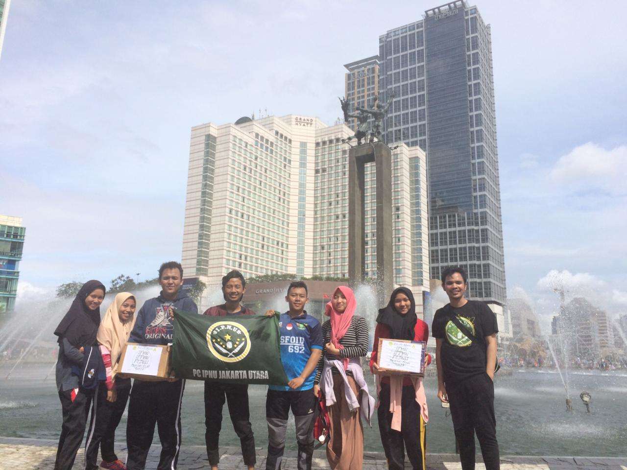 Pelajar NU Jakut Turun ke Jalan Galang Dana untuk Korban Tsunami Selat Sunda