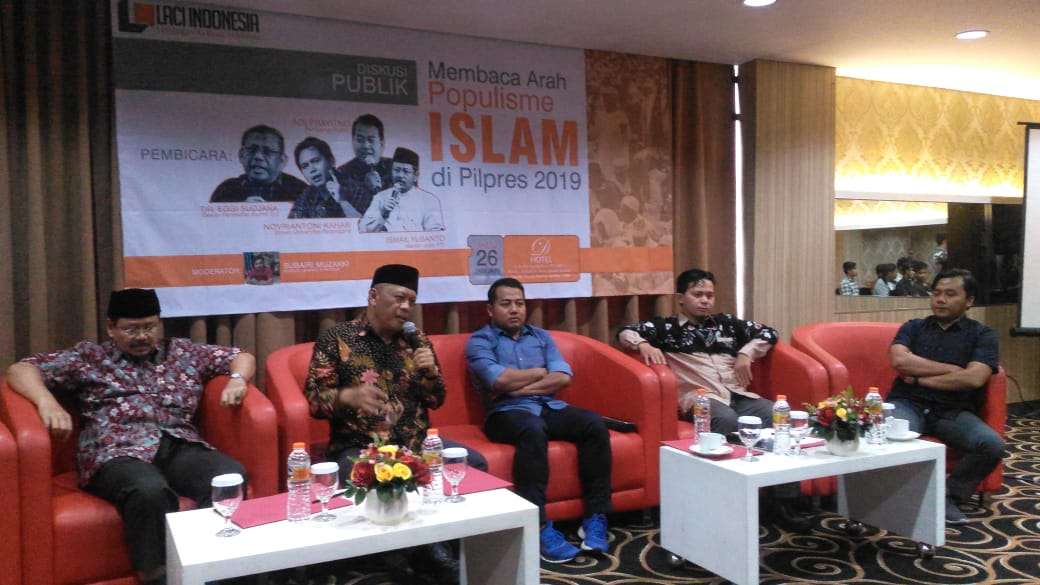 LACI Mengelar Diskusi Interaktif Tentang Populisme Islam diiringi Deklarasi Pemilu Damai 2019