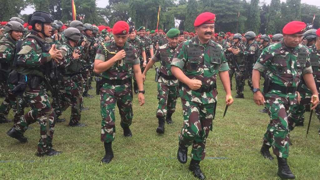 Panglima TNI Pimpin Apel Kesiapan Satuan Kopassus