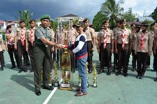 Kodim 1207/BS Gelar Lomba Yel-Yel dan PBB