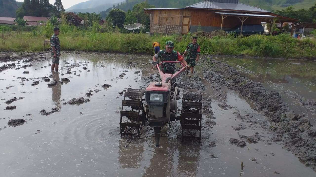 Babinsa Koramil 04 / Harianboho bantu petani olah lahan