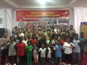 Berbagi Kasih, Polres Pelabuhan Tanjung Priok Kunjungi Panti Asuhan Pondok Kasih Agape Cilincing