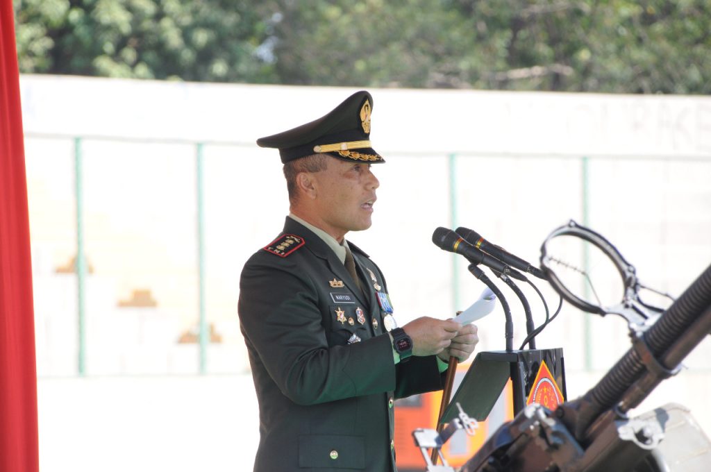 Upacara Peringatan HUT ke 74 TNI, Danrem 063/SGJ Bacakan Amanat Panglima TNI