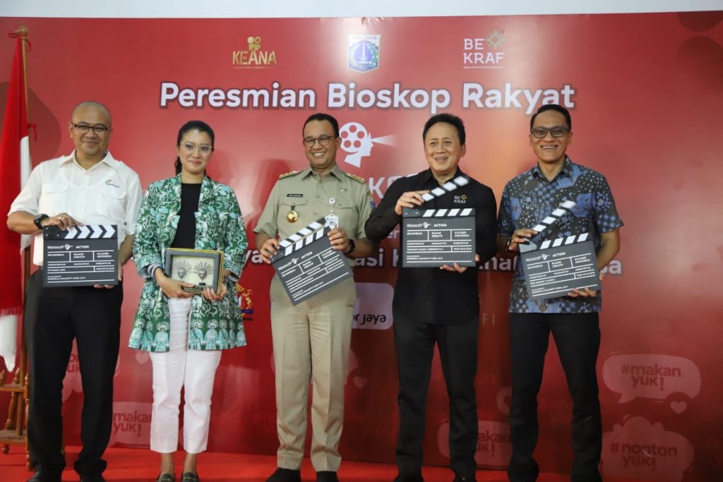 Anies Resmikan Bioskop Rakyat ‘Indiskop’ Pasar Jaya Teluk Gong