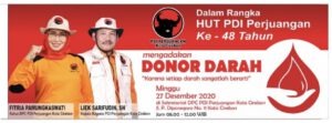 Sambut HUT PDIP ke 48, DPC PDIP Kota Cirebon Gelar Baksos Donor Darah