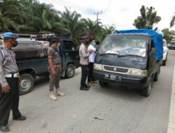 Polsek Langgam masih memberi peringatan kepada pelanggar Prokes.