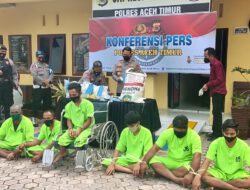 Kapolres Aceh Timur Pimpin Konferensi Pers Pengungkapan Pelaku  Narkotika
