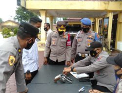 Antisipasi Penyalahgunaan, Polres Aceh Timur Cek Senpi Dinas Anggota