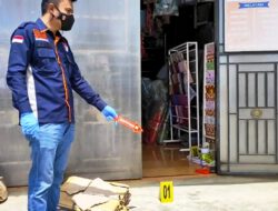 Satreskrim Polres Aceh Timur Olah TKP Lokasi Perampokan Di Peunaron