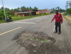 Kurangnya Perhatian, Jalan Medan Banda Aceh Kecamatan Darul Aman Berlubang