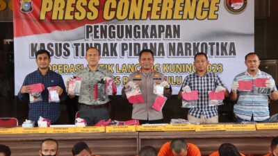 Luar Biasa..! Dari 32 Kasus, Sebanyak 43 Tersangka Penyalahgunaan Narkotika Ditangkap Dalam Ops Antik Lancang Kuning 2023