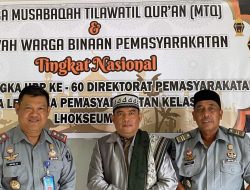 Lapas Lhokseumawe Wakili Aceh Ikuti Lomba Dakwah WBP Dalam Rangka Memperingati HBP Ke-60