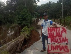 Jalan Ambrol, Warga Desa Air Hitam Minta Bupati Pelalawan Turun ke Lokasi Lakukan Perbaikan