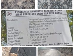 Hasil Pekerjaan Proyek Dinas PU Taput TA 2022 dan 2023 ‘Amburdul’ Kinerja Kadis PU Taput Dipertanyakan