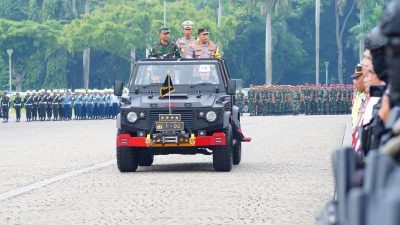 Panglima TNI dan Kapolri Pimpin Apel Gelar Pasukan Pengamanan Idul Fitri 1445 H Tahun 2024
