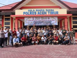 Halal Bihalal Bersama Wartawan, Ini Harapan Kapolres Aceh Timur
