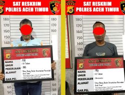 Lagi – Lagi, Satreskrim Polres Aceh Timur Bersama Polsek Peureulak Kota Ungkap Dua Pelaku Tindak Pidana Judi Online