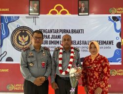 Kalapas Lhokseumawe Pimpin Langsung Acara Pelepasan Purna Tugas