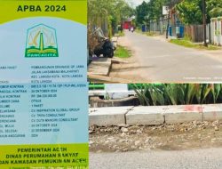 Paket Proyek Pembangunan Drainase Gampong Jawa APBA 2024 Kota Langsa “Harap Ditinjau Ulang”