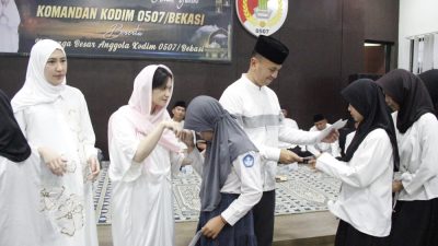 Gelar Bukber dan Santunan Anak Yatim, Dandim 0507/Bekasi : TNI Harus dapat Memberikan yang Terbaik Bagi Masyarakat