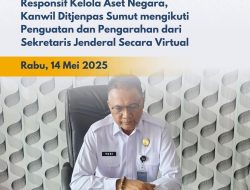 Responsif Kelola Aset Negara, Kanwil Ditjenpas Sumut mengikuti Penguatan dan Pengarahan dari Sekretaris Jenderal Secara Virtual