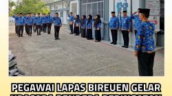 Pegawai Lapas Bireuen Gelar Upacara Bendera Peringatan Hari Kebangkitan Nasional Ke-117