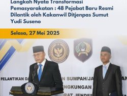 Langkah Nyata Transformasi Pemasyarakatan : 48 Pejabat Baru Resmi Dilantik oleh Kakanwil Ditjenpas Sumut Yudi Suseno