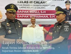 Serah Terima Jabatan Kalapas Calang, Suparman Resmi Gantikan Rusli