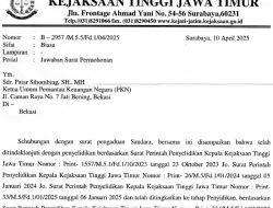 PKN Apresiasi Kajati Jawa Timur telah Melanjutkan Laporan PKN ke Tahap Penyidikan dan Penggeledahan atas Dugaan Korupsi Dinas Pendidikan