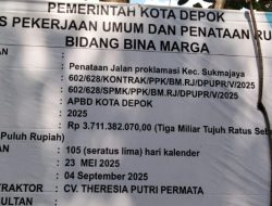 Perusahaan Skala Kecil Bisa Mengerjakan Proyek Rp 3,7 Miliar di Depok, LSM GRACIA: Saatnya Walikota Lakukan Evaluasi