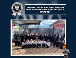 Rutan Takengon Kembali Gelar Razia dan Pengeledahan Rutin Blok Hunian WBP