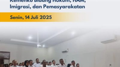 Perkuat Sinergi Lintas Sektor, Kanwil Ditjenpas Sumut Ikuti Apel Bersama Kemenko Bidang Hukum, HAM, Imigrasi, dan Pemasyarakatan