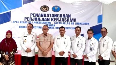 Lapas Lhokseumawe Ditjenpas Aceh Jalin Perjanjian Kerjasama Strategis dengan BNNK Lhokseumawe