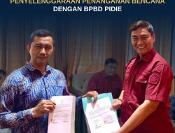 Rutan Sigli dan BPBD Pidie Tandatangani Perjanjian Kerjasama Penyelenggaraan Penanganan Bencana