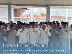 Suasana Haru Warnai Shalat Jum’at Perdana di Masjid Al Munawwarah Lapas Calang