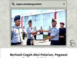 Berhasil Cegah Pelarian, Pegawai Lapas Sinabang Raih Penghargaan dari Kanwil Ditjenpas Aceh