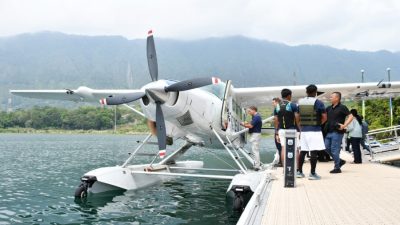 Jajal Pesawat Amphibi, Bupati Samosir : Era Baru dan Daya Tarik Bagi Pariwisata Kabupaten Samosir