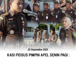 Kasi Pidsus Kejari Pidie Pimpin Apel Senin Pagi “Ingatkan Pentingnya Integritas & Tanggung Jawab”