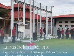 Lapas Calang Gelar Apel Gabungan, Kalapas Tegaskan Sanksi Bagi Pelanggar Tata Tertib