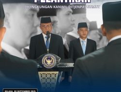 42 Pejabat Kanwil Ditjenpas Sumut Dilantik, Kakanwil Tekankan Amanah dan Integritas dalam Mengemban Jabatan