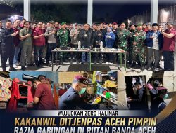 Operasi Serentak di Seluruh Lapas/Rutan Aceh, Kanwil Ditjenpas Gandeng TNI-Polri Perangi Barang Terlarang