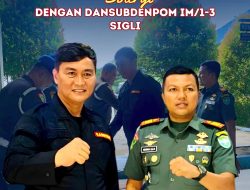 Ka. Rutan Sigli Perkuat Kerja Sama Keamanan dengan Dansubdenpom IM/1-3 Sigli yang Baru