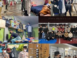 Pelaksanaan Penggeledahan Razia Rutin Kamar Hunian Rutan Takengon Bersama Polisi